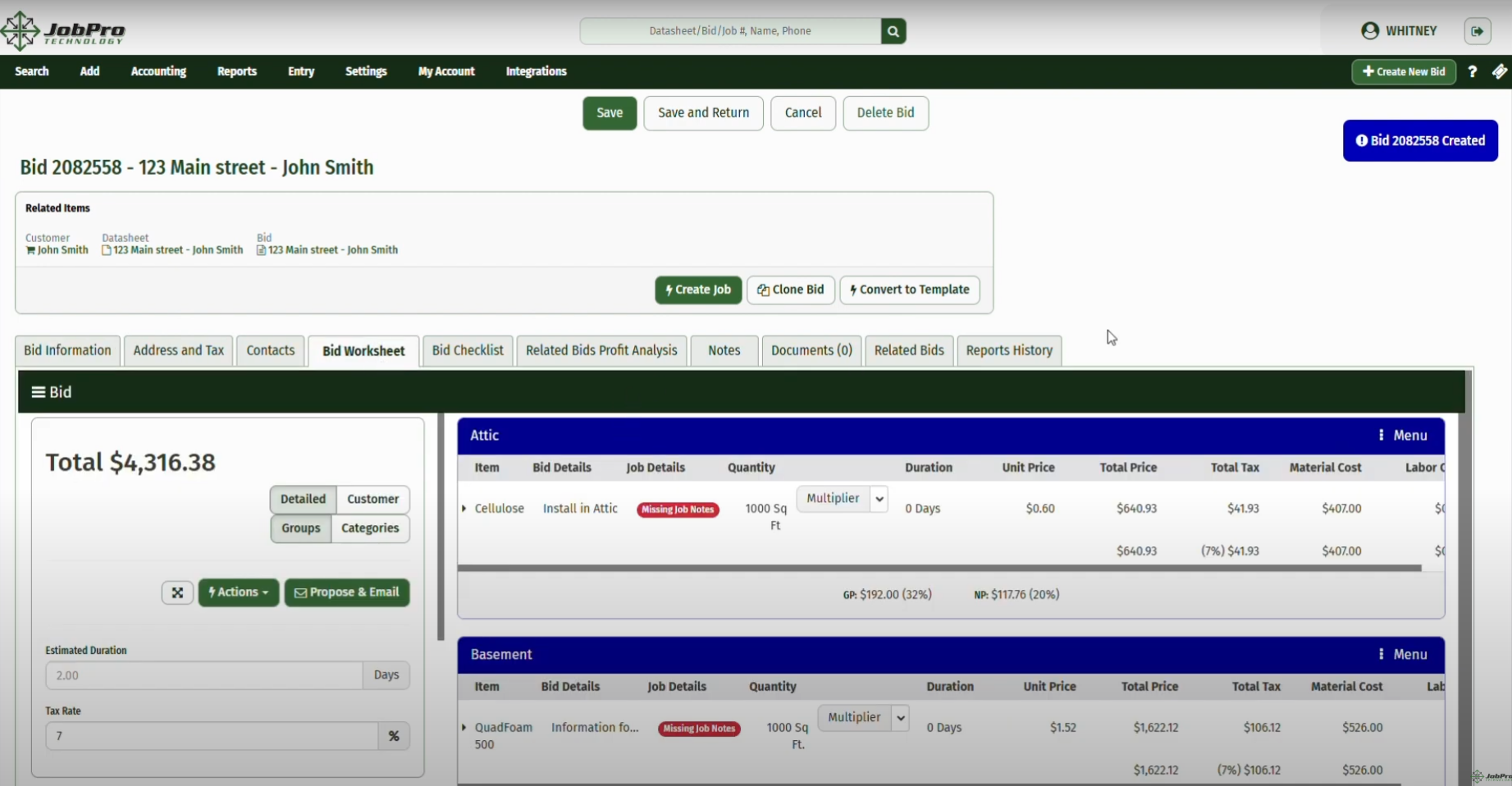screenshot of JobPro Technology